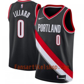 NBA Portland Trail Blazers Trikot Damian Lillard 0 Nike 2017-18 Schwarz Swingman - Herren